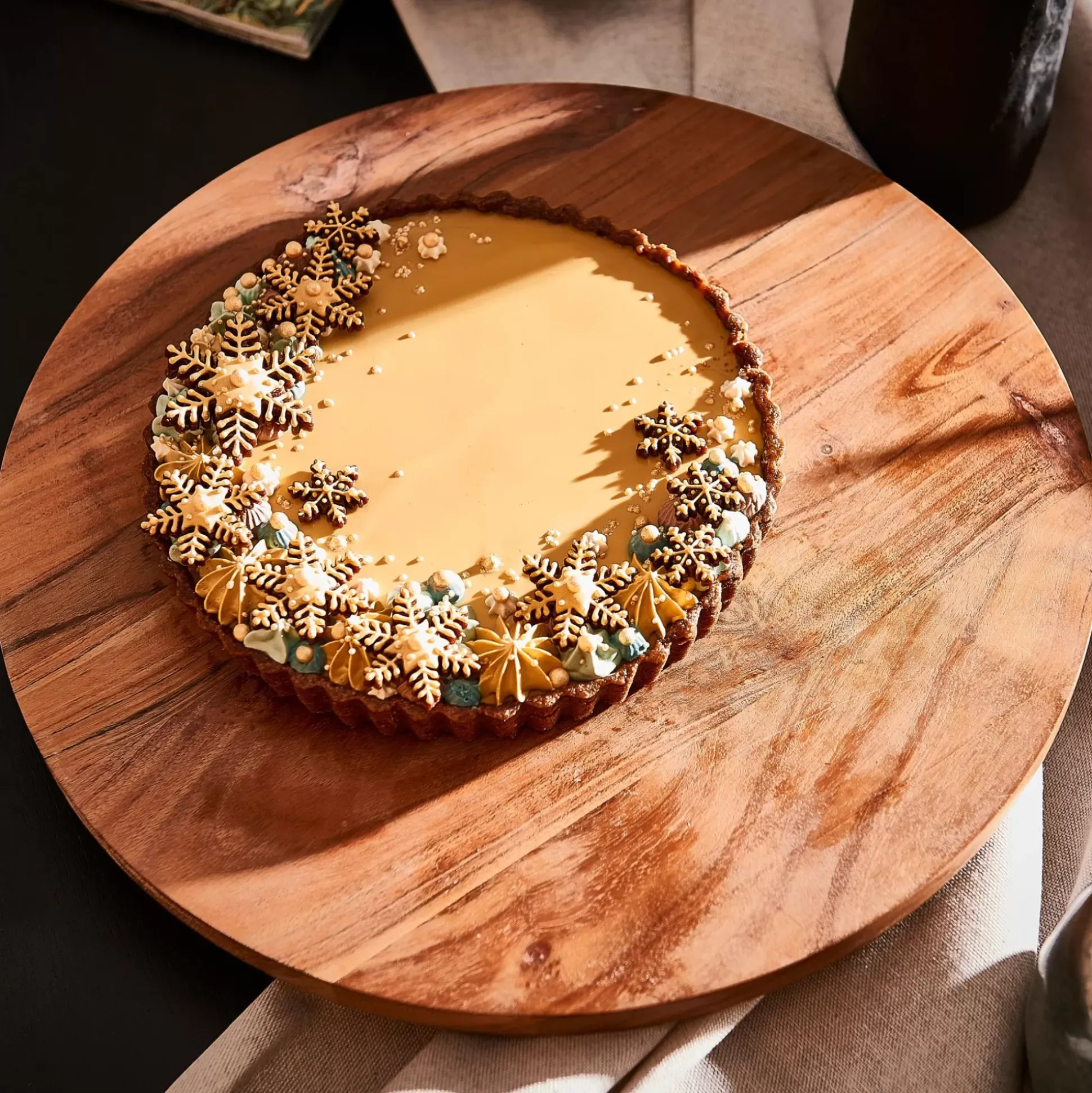 Fuentes Para Servir<CASA Acacia Bandeja Giratoria Natural