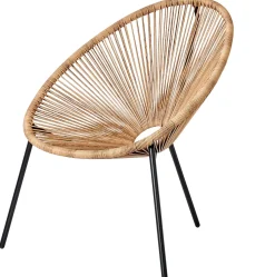 Sillas Lounge<CASA Acapulco Silla Lounge Negro, Natural