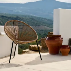 Sillas Lounge<CASA Acapulco Silla Lounge Negro, Natural