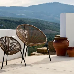 Sillas Lounge<CASA Acapulco Silla Lounge Negro, Natural