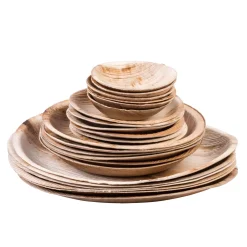 Platos<CASA Areca Leaf Cuencos Juego De 6 Natural