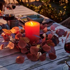 Decoracion Colgante<CASA Autumn Corona De Hojas Marron