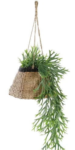 Colgadores Para Plantas<CASA Baku Macetero Colgante Negro, Natural