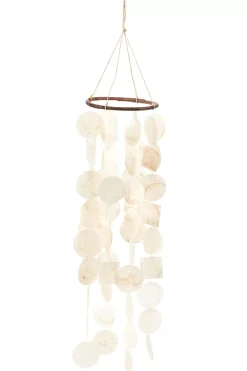 Decoracion Colgante<CASA Capiz Movil De Conchas Blanco