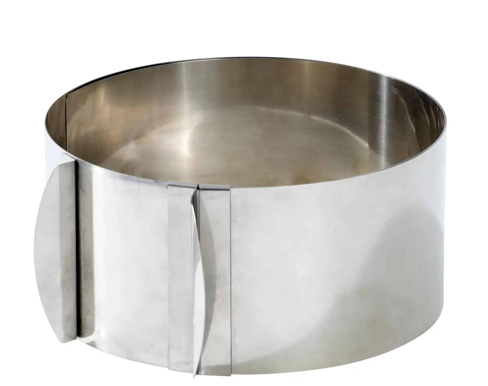 Moldes<CASA Caramella Molde Anillo Tarta Ajustable Plateado