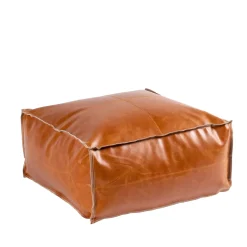 Pufs<CASA Cognac Puf Marron