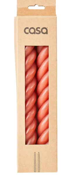 Velas<CASA Curl Velas Juego De 2 Rojo