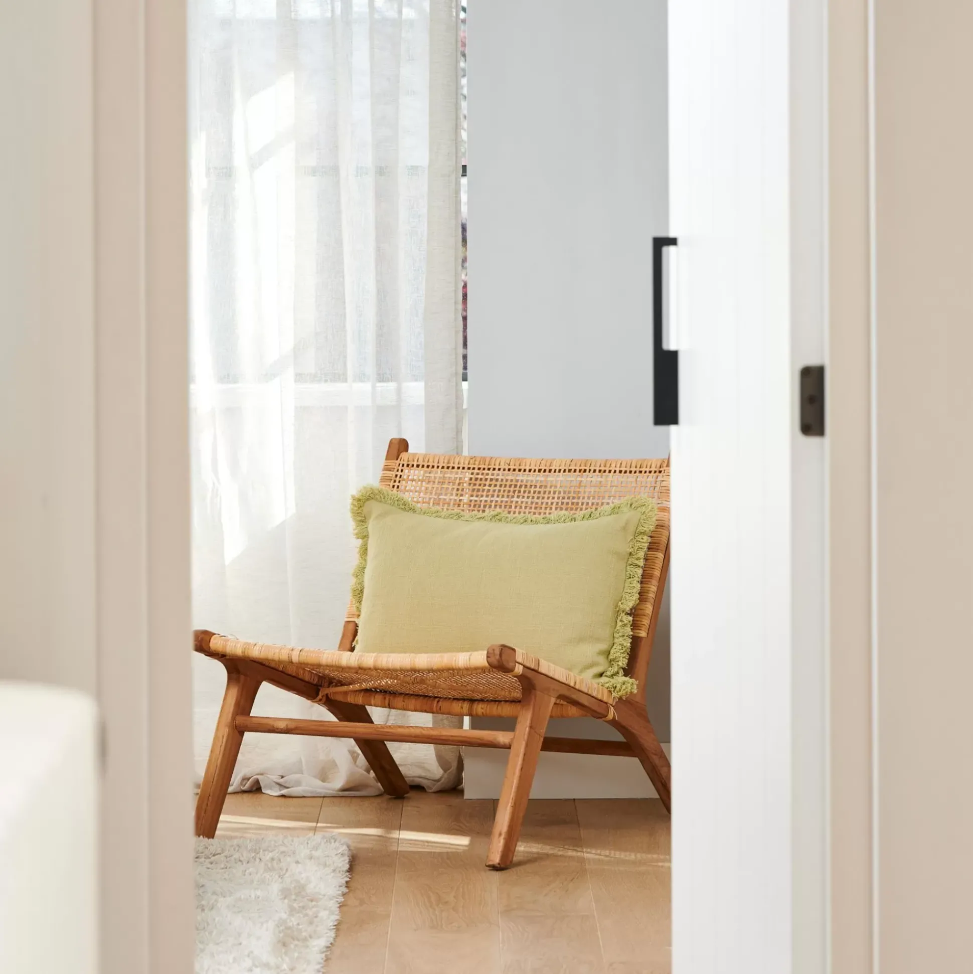 Sillones<CASA Diah Silla Lounge Natural