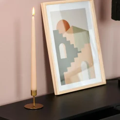 Velas<CASA Duo Velas Largas Juego De 2 Beis