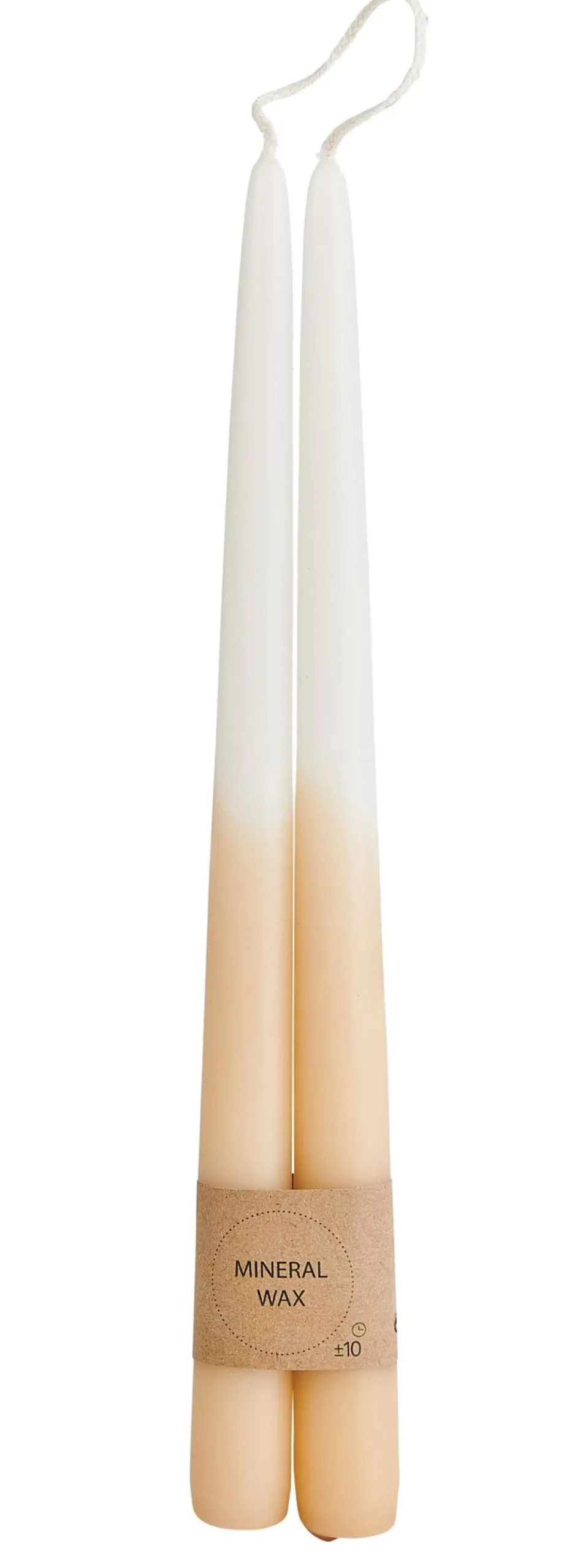 Velas<CASA Duo Velas Largas Juego De 2 Crema, Marron Claro, Multicolor