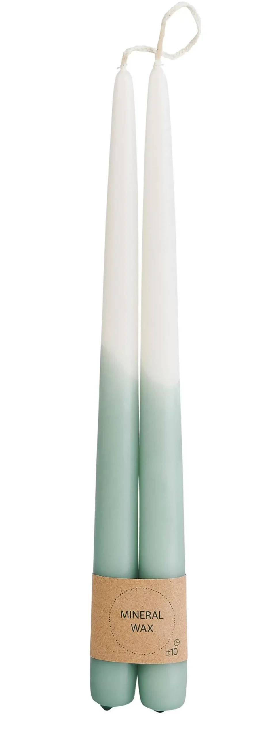 Velas<CASA Duo Velas Largas Juego De 2 Crema, Menta, Multicolor