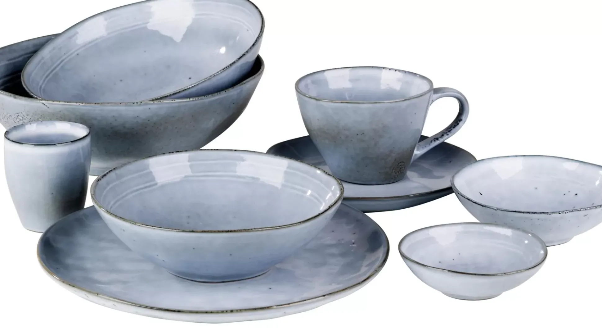 Platos<CASA Earth Ice Plato De Postre Azul Claro