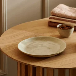 Platos<CASA Earth Marl Plato De Postre Crema