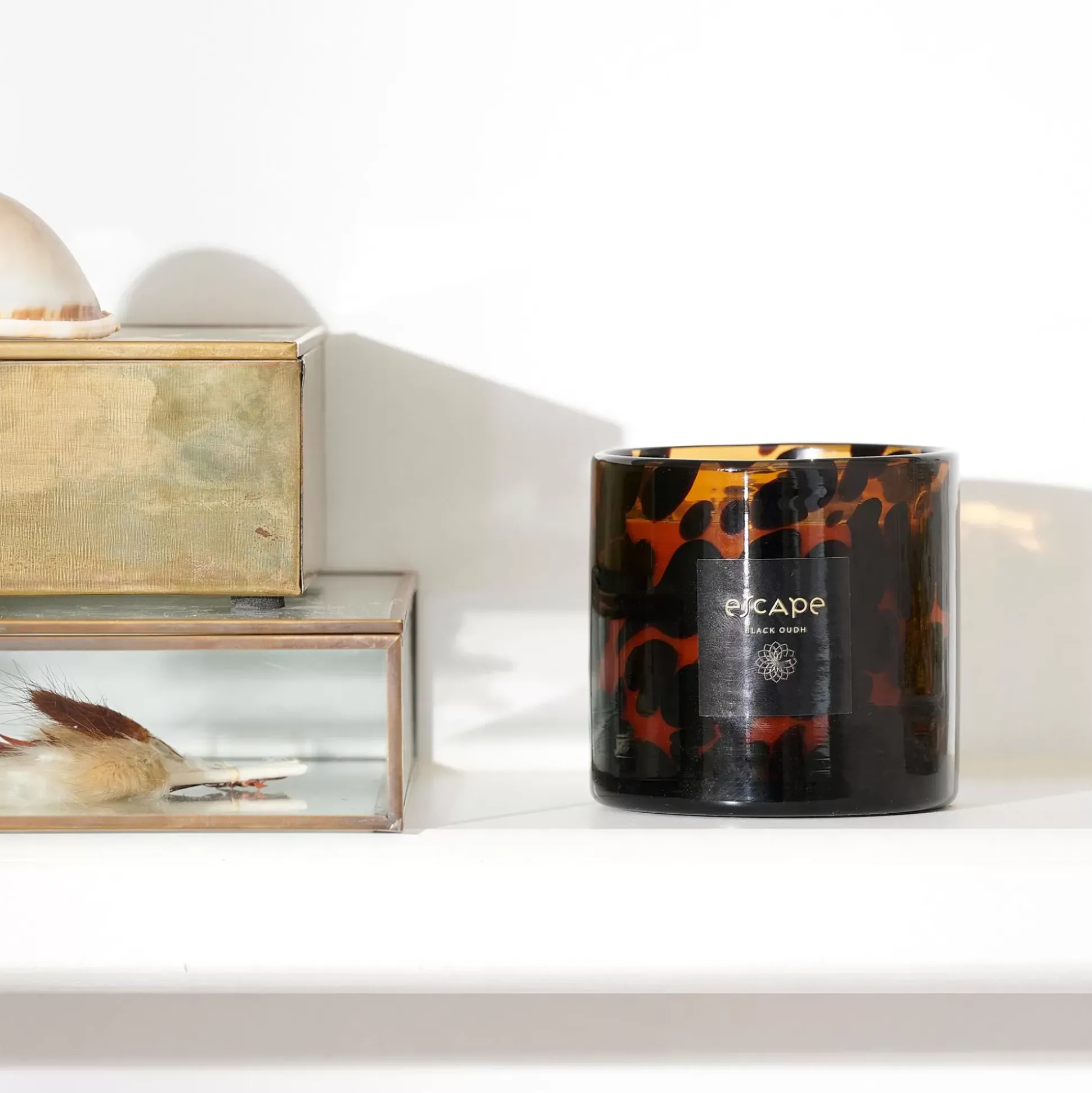 Velas<CASA Escape Black Oudh Marron, Ocre, Multicolor