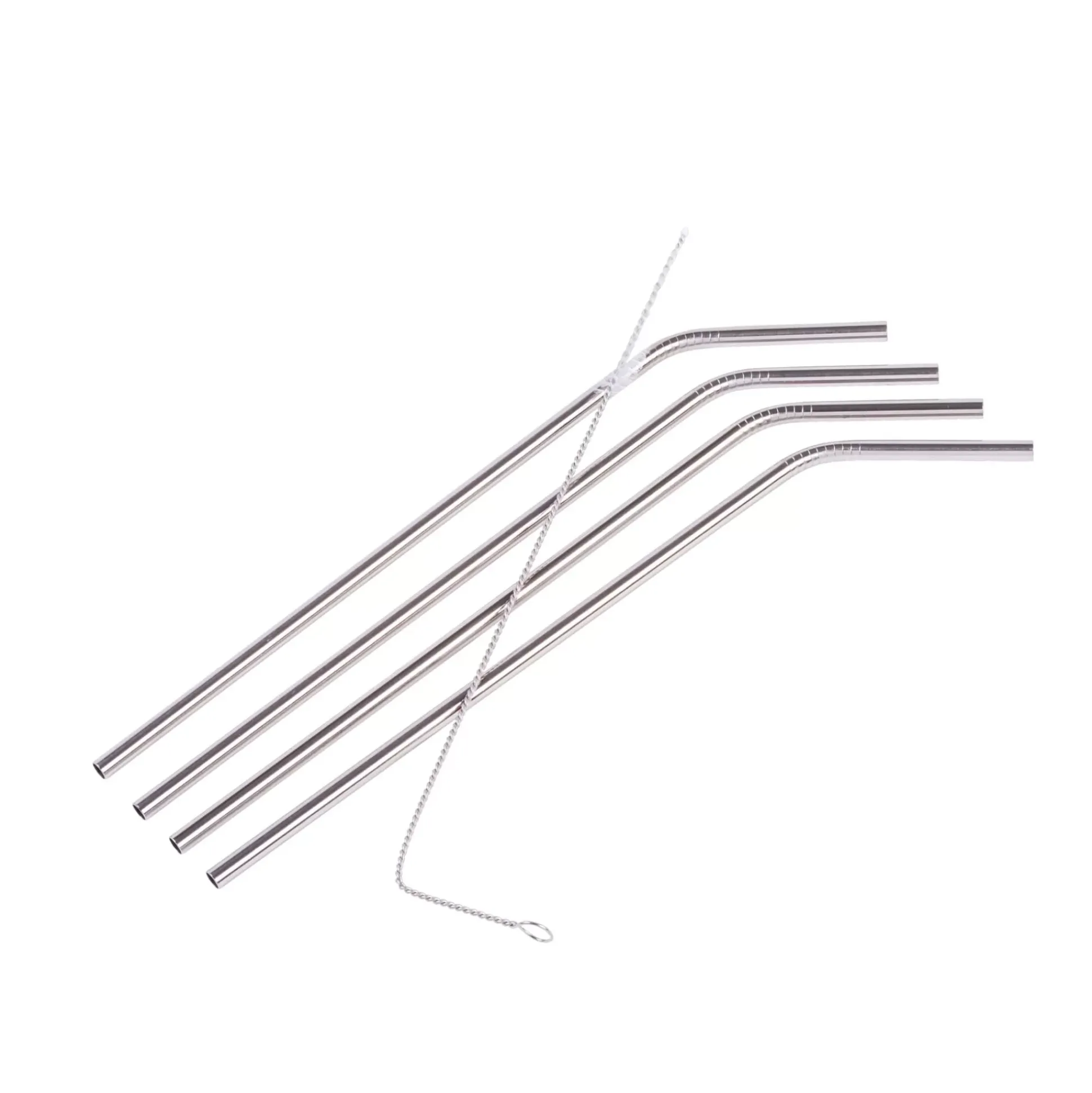 Accesorios Coctéles<CASA Fancy Pajitas Con Escobilla Plateado