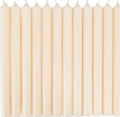 Velas<CASA Fina Velas Juego De 12 Marfil