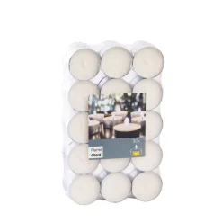 Velas<CASA Flame Velas Pequenas Juego De 30 Blanco