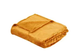 Mantas<CASA Flanella Manta Amarillo Oscuro