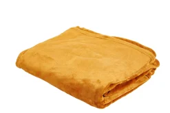 Mantas<CASA Flanella Manta Amarillo Oscuro
