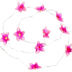 Guirnaldas De Luz<CASA Flower Guirnalda Blanco, Amarillo, Morado