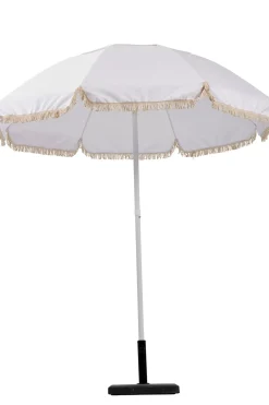 Parasoles<CASA Franja Parasol Sin Pie De Sombrilla Blanco