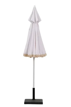 Parasoles<CASA Franja Parasol Sin Pie De Sombrilla Blanco