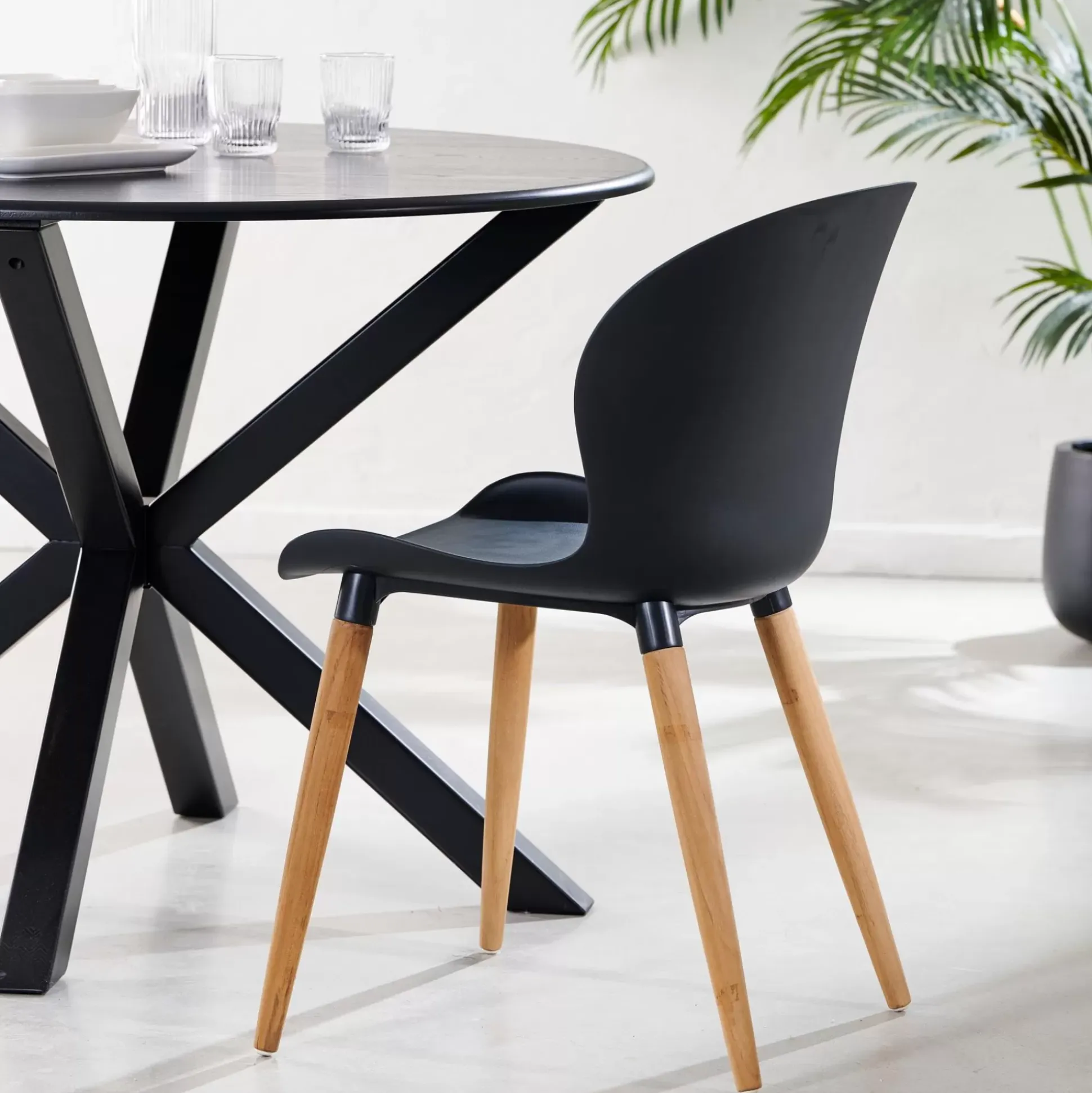 Sillas De Jardín<CASA Frida Sillas De Comedor Negro/Natural