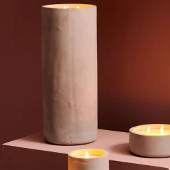 Velas Led<CASA Fuego Vela Led Solar Gris Claro