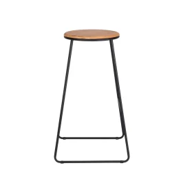 Taburetes De Bar<CASA Giulia Taburete Negro, Natural
