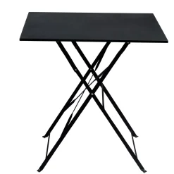 Mesas De Jardín<CASA Imperial Mesa Plegable Cuadrado Negro