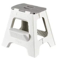 Limpiar<CASA Jasmin Taburete Plegable Deluxe Xl Gris Claro