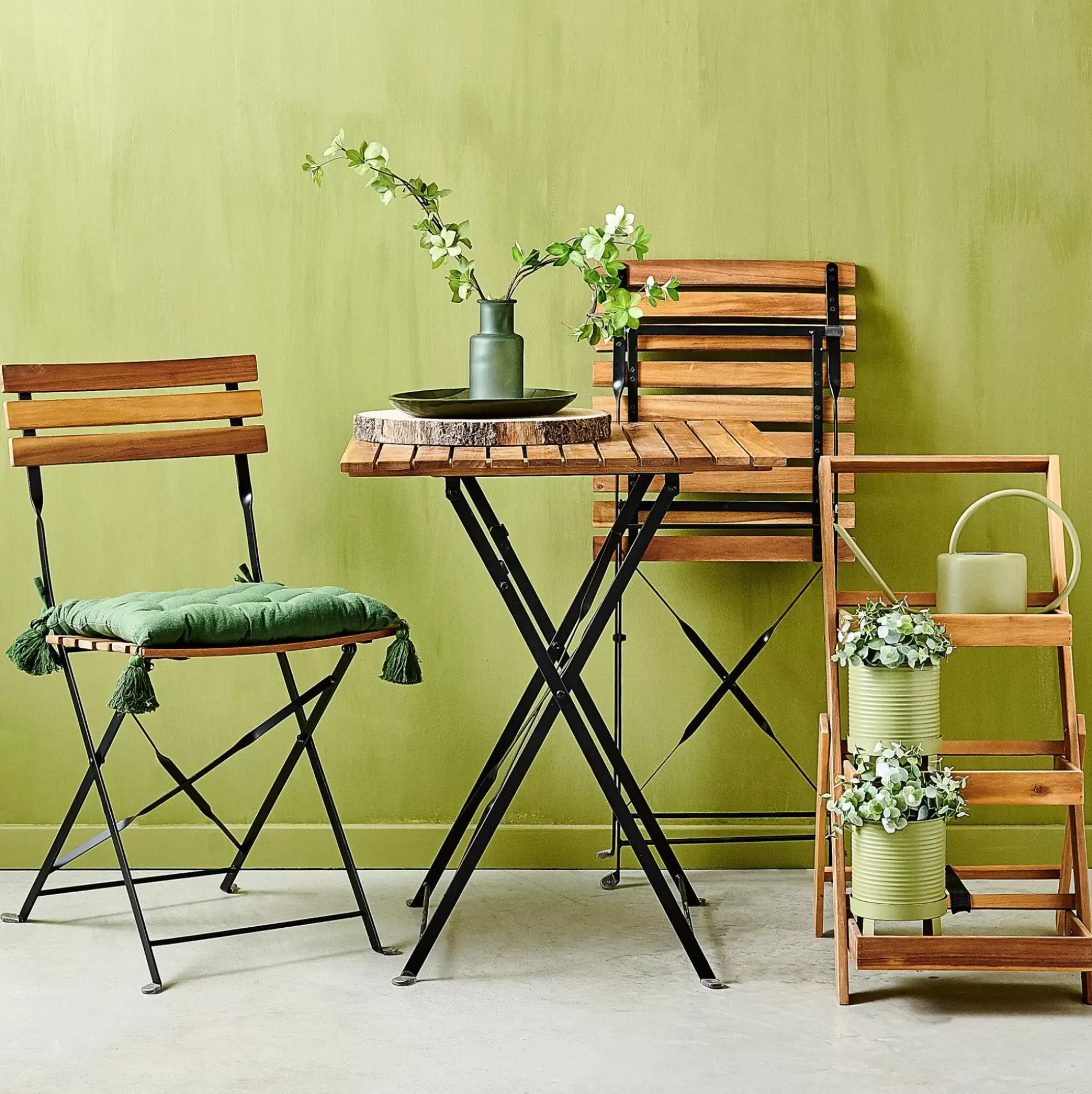 Mesas De Jardín<CASA Kapas Mesa Plegable Natural