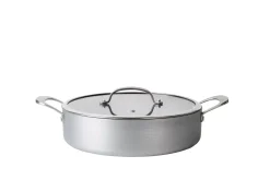 Sartenes<CASA Kastrol Olla Con Tapa Plateado