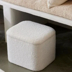 Pufs De Almacenaje<CASA Liam Funcion Almacenaje Blanco