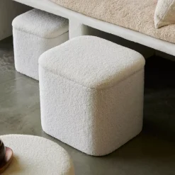 Pufs De Almacenaje<CASA Liam Funcion Almacenaje Blanco