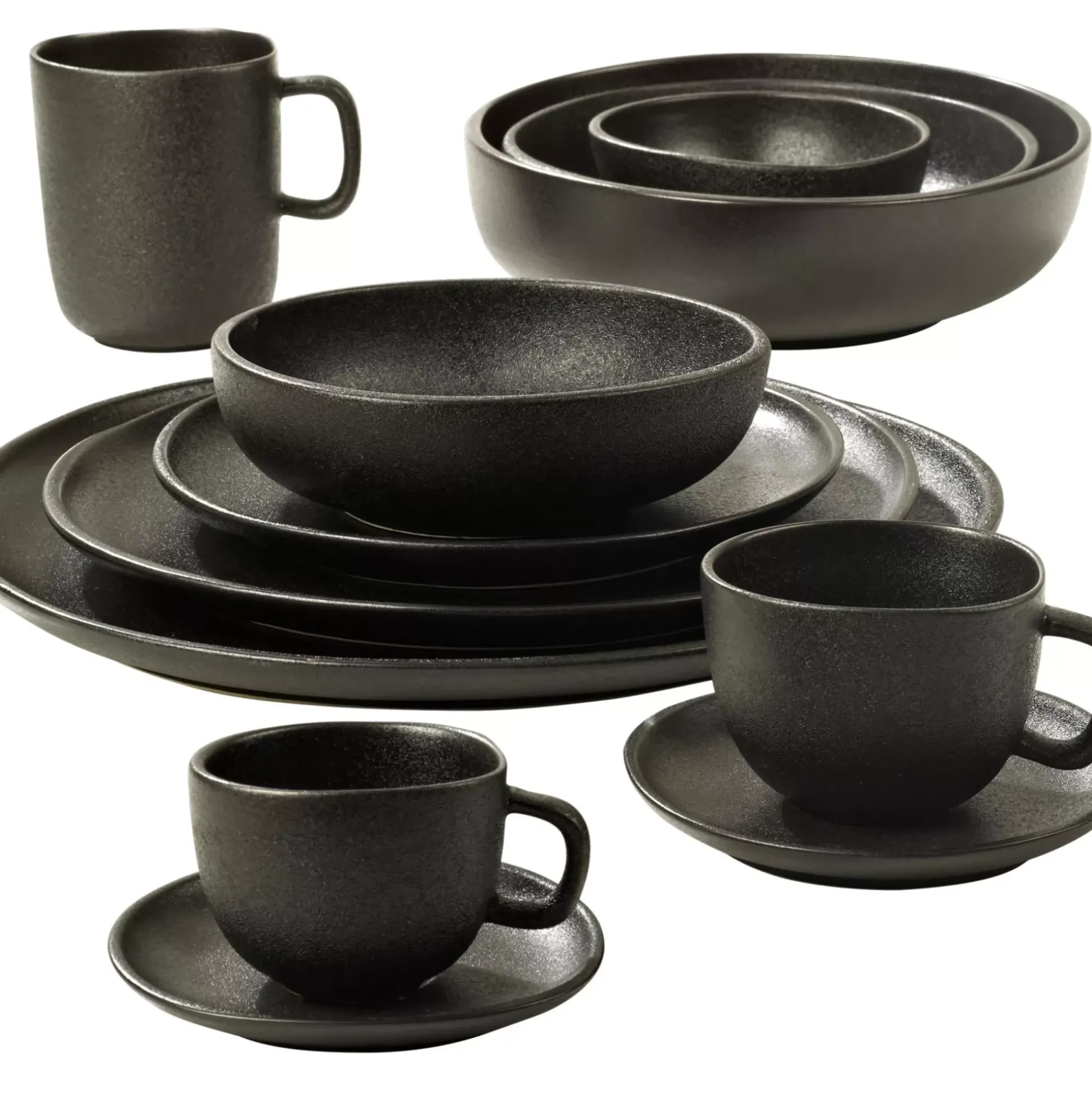 Tazas<CASA Magma Taza Y Plato Negro