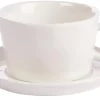 Tazas<CASA Marea Taza Y Plato Blanco