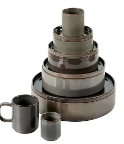 Platos<CASA Mineral Graphite Plato Gris