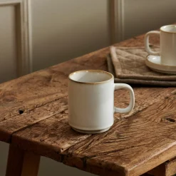 Tacitas<CASA Mineral Marble Taza Con Asa Blanco