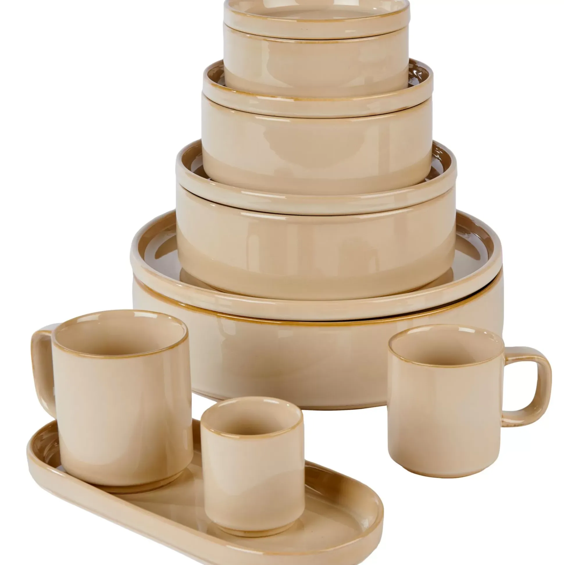 Tacitas<CASA Mineral Sand Taza De Espresso Beis