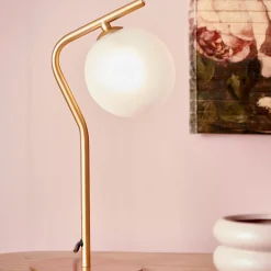 Lamparas De Mesa<CASA Muno Lampara De Mesa Dorado