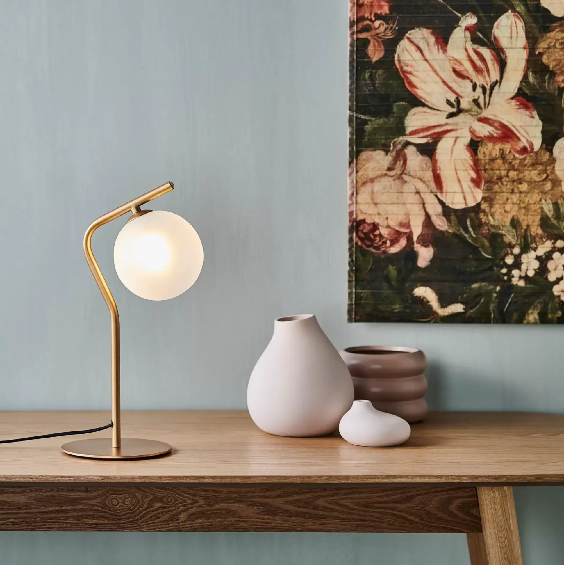 Lamparas De Mesa<CASA Muno Lampara De Mesa Dorado