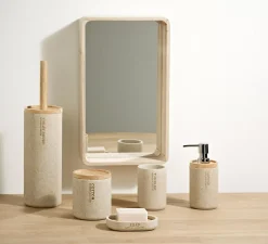 Accesorios Water<CASA New Resin Cepillo Wc En Soporte Natural