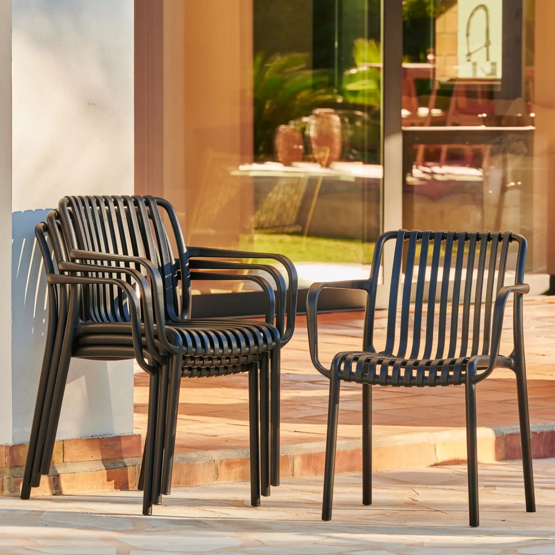 Sillas De Jardín<CASA Nomi Silla Negro