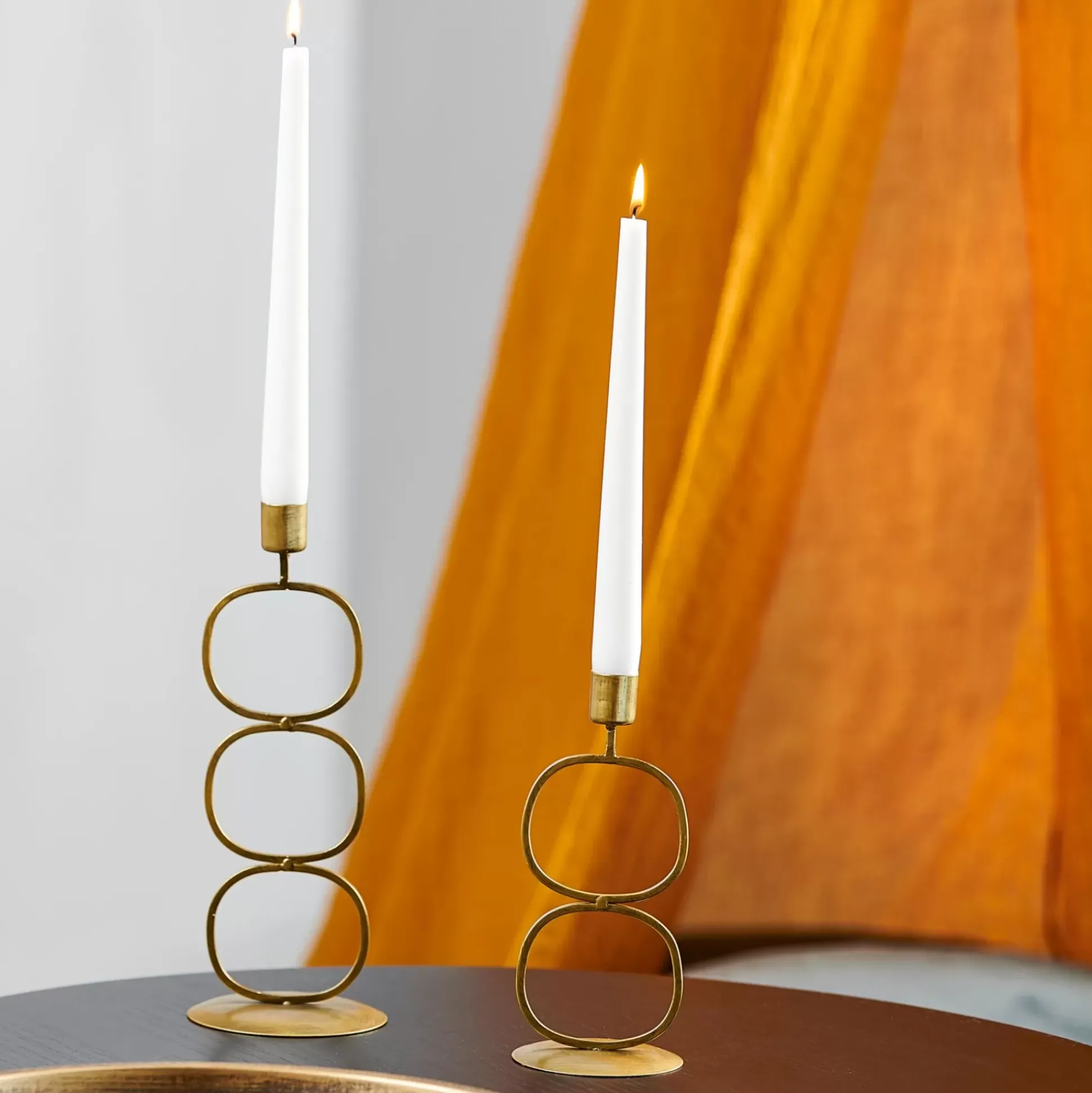 Candelabros<CASA Oval Portavelas Dorado