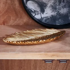 Fuentes Decorativas<CASA Palm Hoja Decorativa Dorado