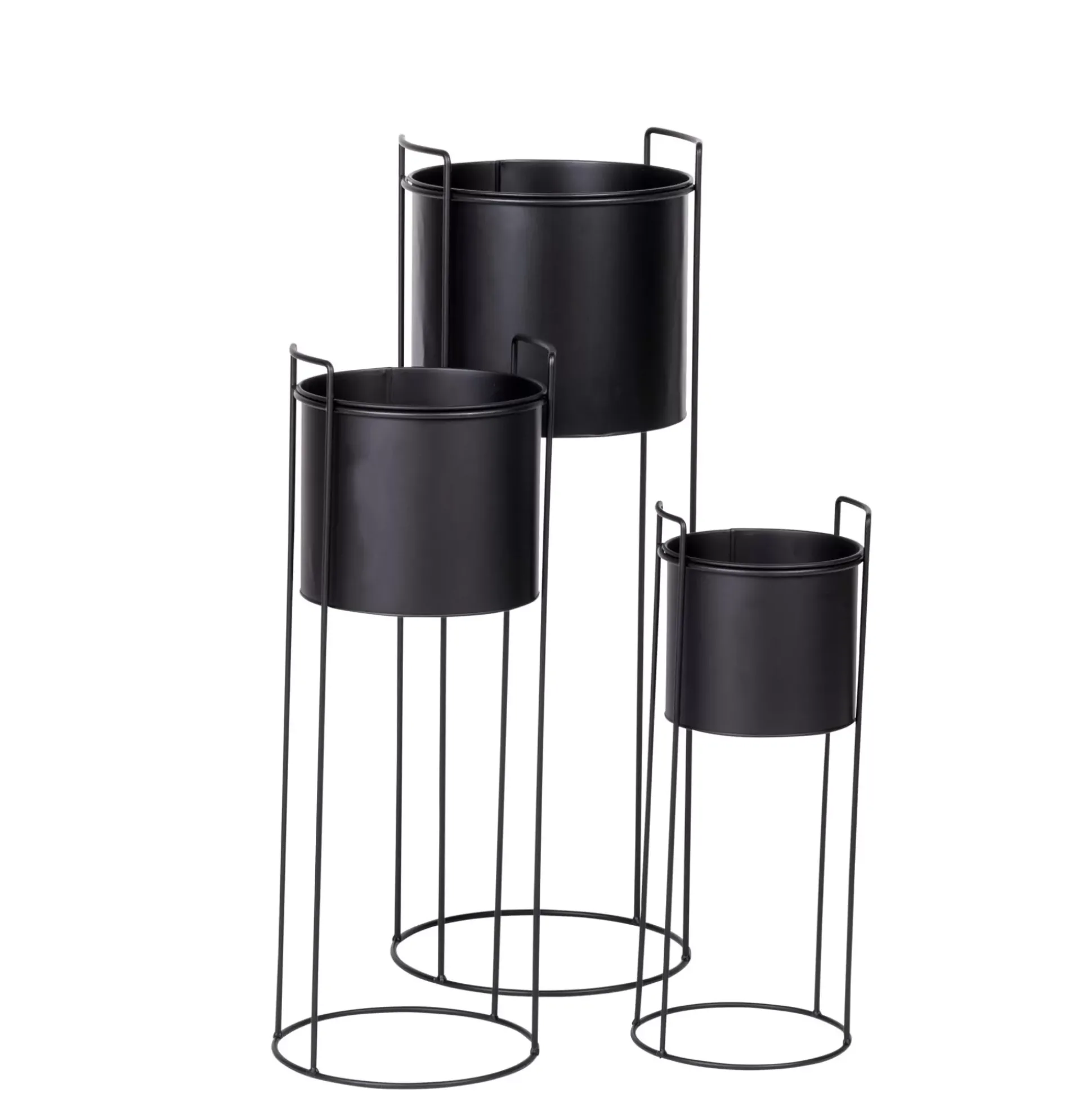 Soportes Para Plantas<CASA Pluto Macetero Negro