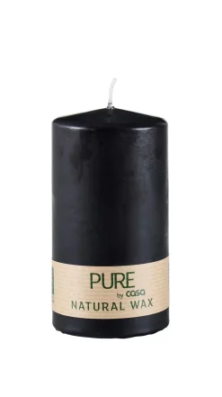 Velas<CASA Pure Vela Cilindrica Negro