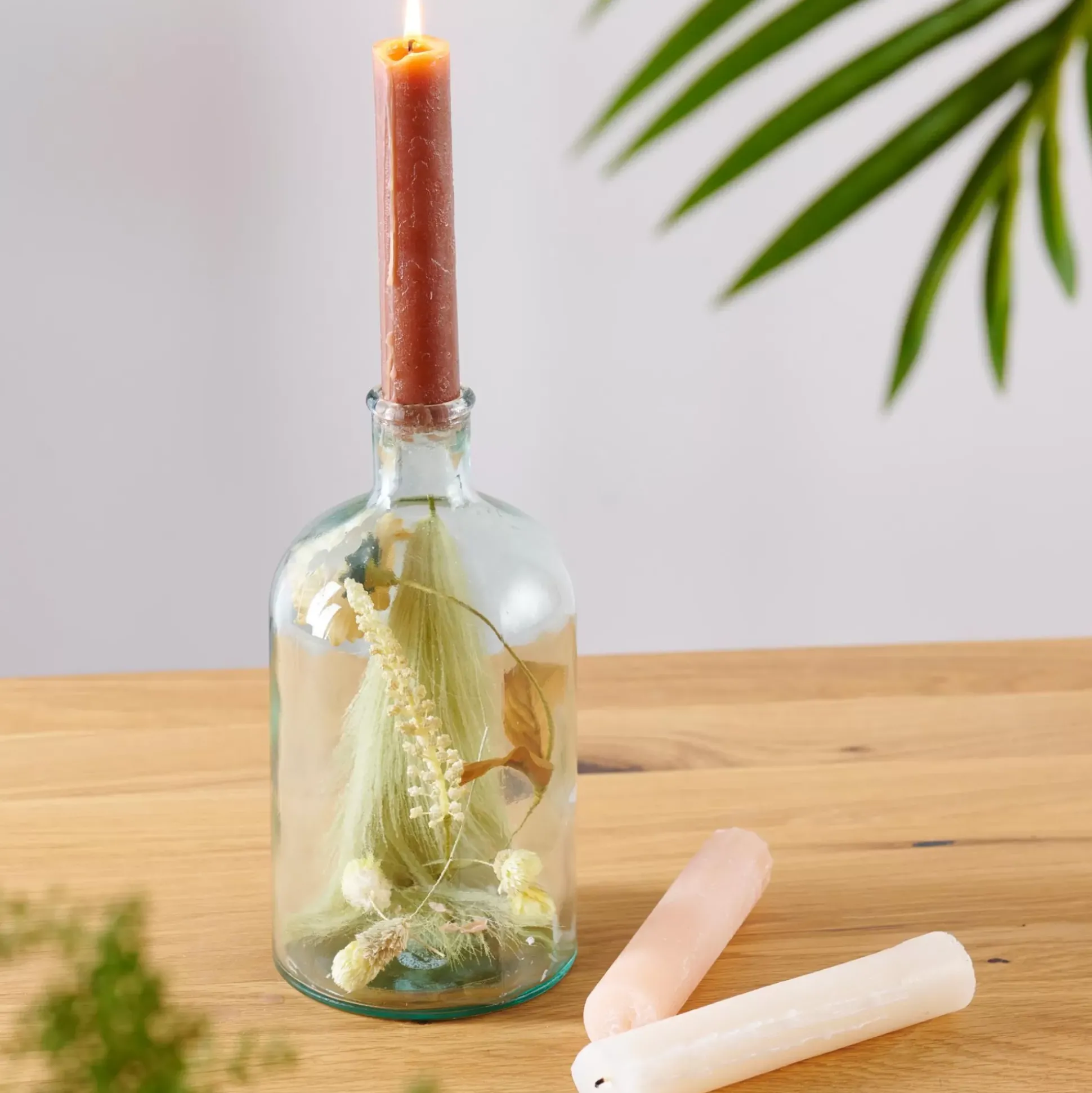 Floreros<CASA Retro Florero Botella Transparente