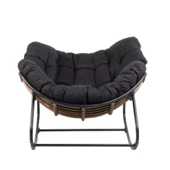Sillas Lounge<CASA Rocko Mecedora Negro